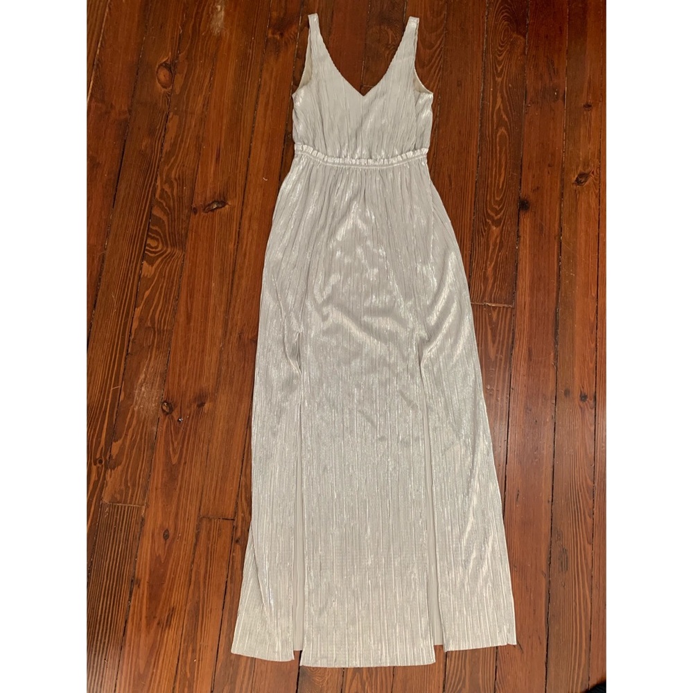 BCBG Silver maxi dress